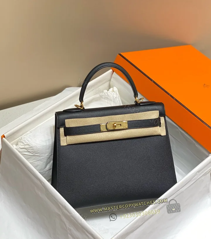 View 1 of Hermes Kelly Epsom 25 Black
