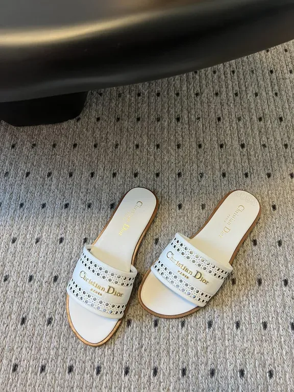 View 1 of Chic Perforated Slides: Designer-Inspired Comfort Footwear