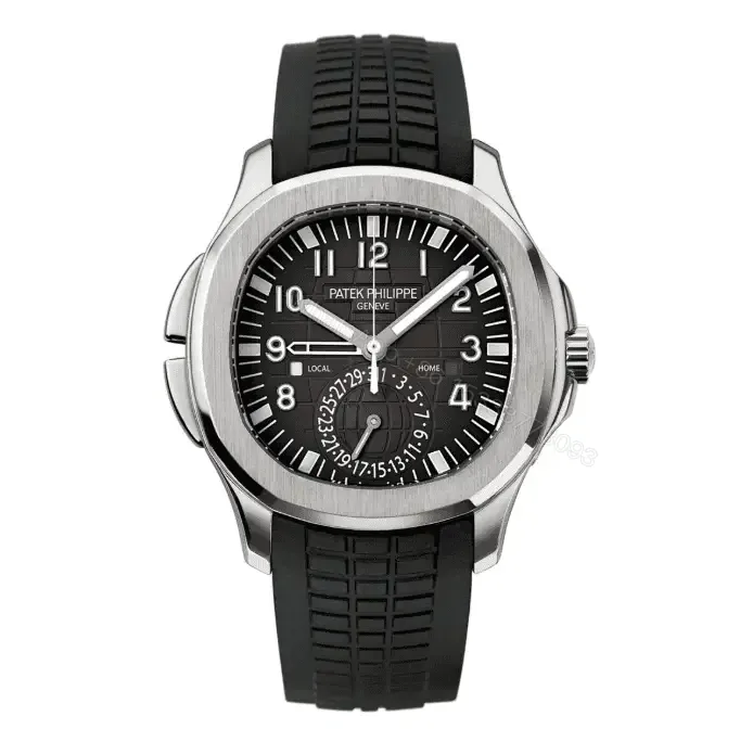 View 1 of Replica Patek Philippe Aquanaut Travel Time Stainless Steel Watch 5164A-001