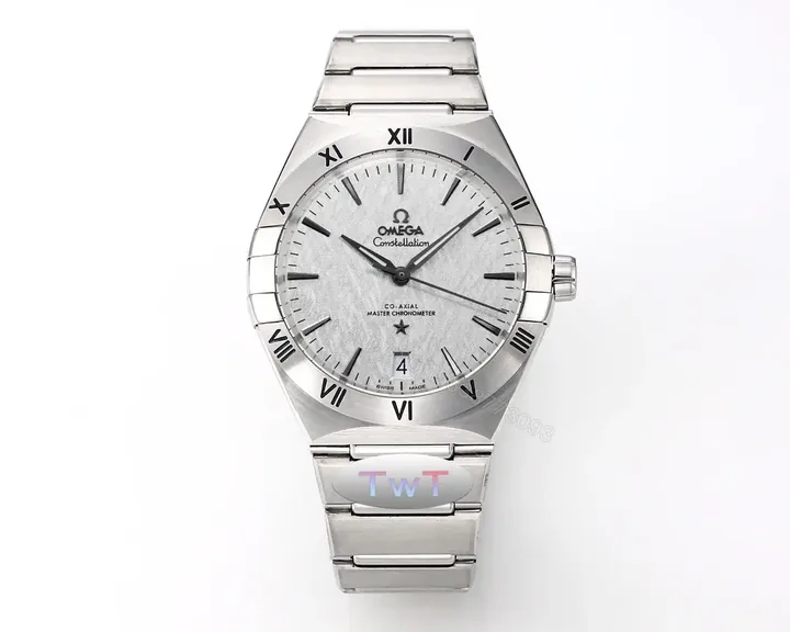 View 1 of Omega Constellation Star Series 5th Generation Ceramic Bezel Watch Silver Dial Stainless Steel Bracelet 41mm