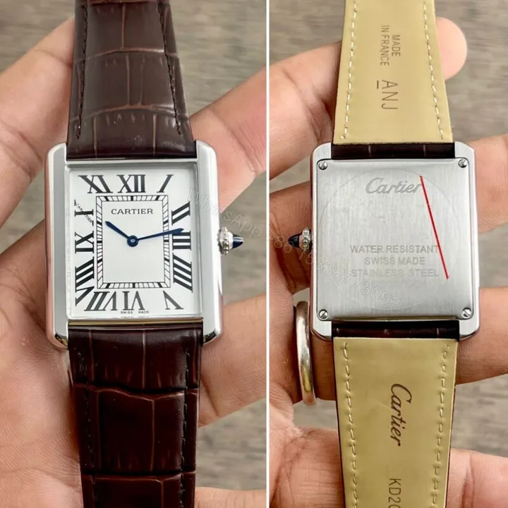 View 1 of Cartier Tank Louis Quartz 24x31mm Leather Strap
