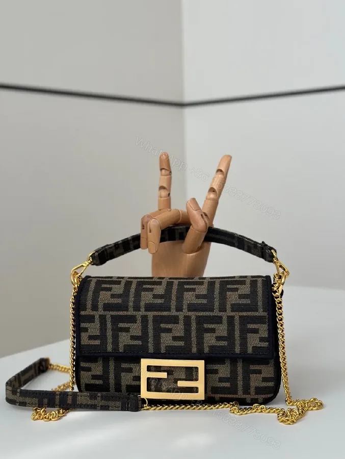 View 1 of Geometric Chic Crossbody with Gold Chain Bag