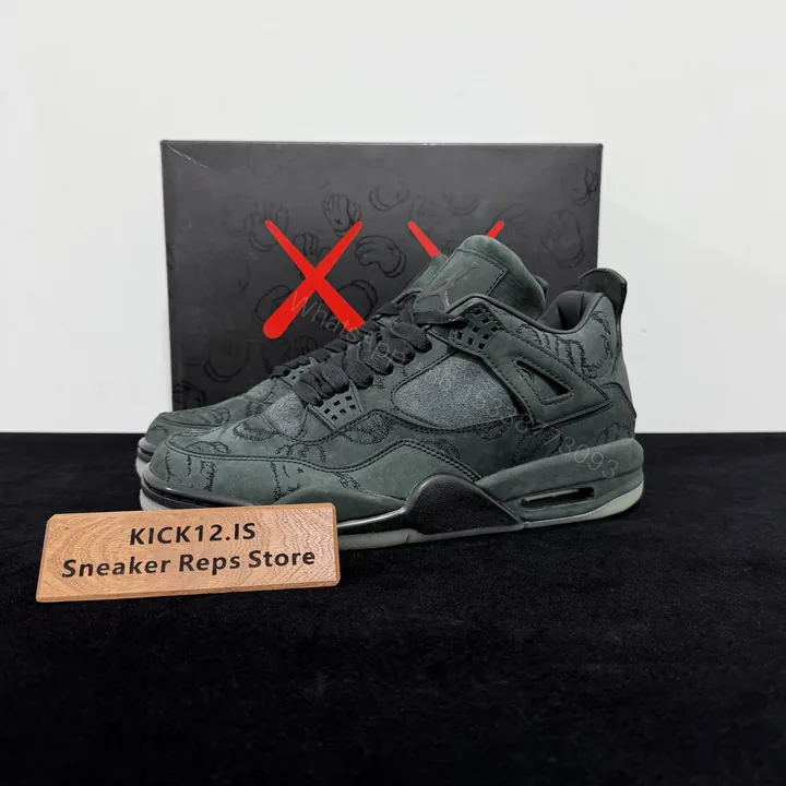 View 1 of Air Jordan 4 KAWS Black Rep