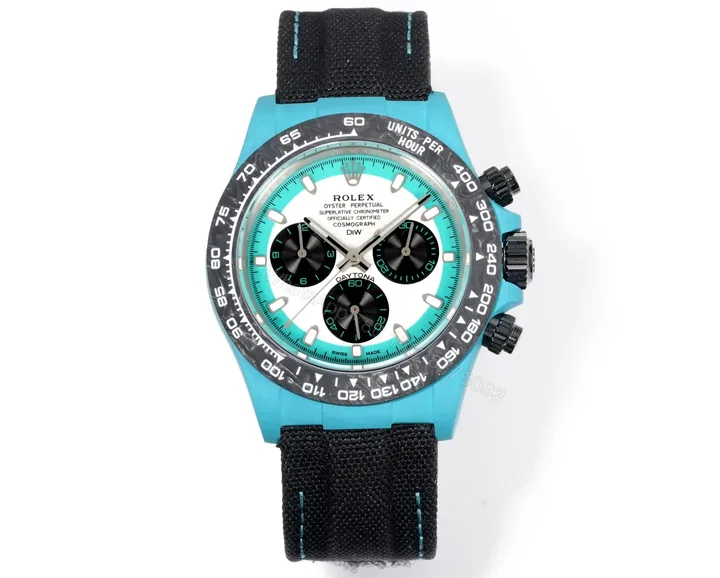 View 1 of Sensational celeste daytona replica 40MM Quartz Fiber Edition RG-DAYTONA-CELESTE-QUARTZ-FIBER