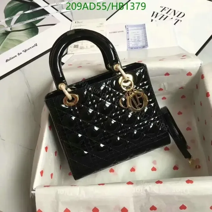 View 1 of Dior Replica Mini Lady Bag in Black Leather HB13797 1:1