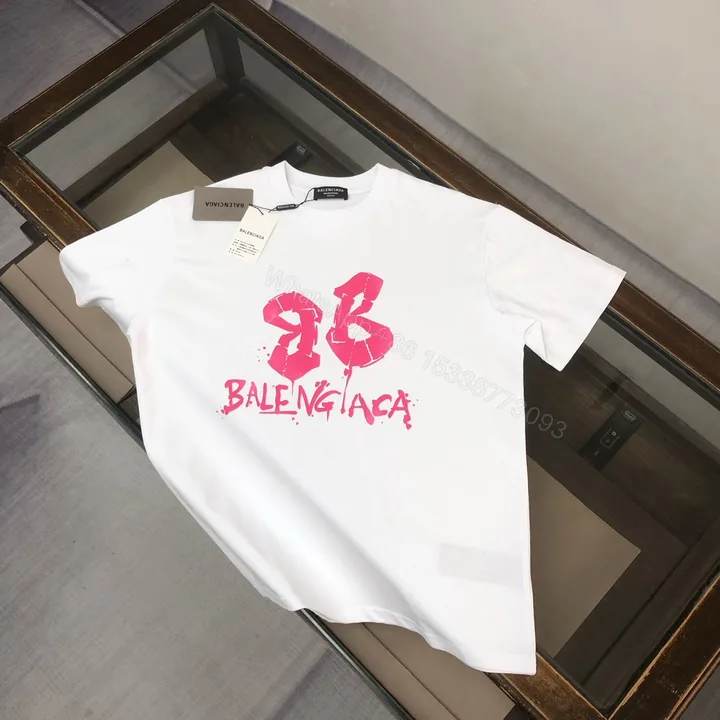 View 1 of Balenciaga 高仿 男款潮流印花短袖T恤 百搭休閒款