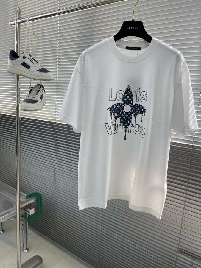 View 1 of LV A貨白T星芒圖騰印花設計感夏日清爽版型
