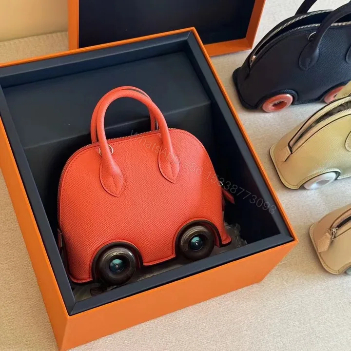 View 1 of Hermes 高仿 女款 小汽車造型手提包 橘色可愛款