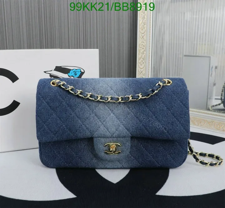 View 1 of Chanel Washed Denim Shoulder Bag in Sky Blue BB5678 – Effortless Fashion Accessory
