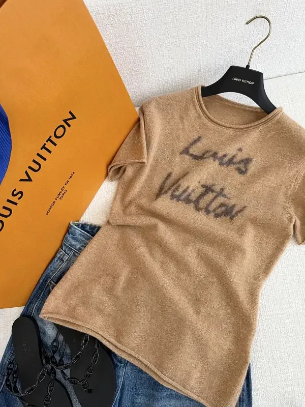 View 1 of Textured Knit Tee: Premium Casual Luxe, Blur Logo Update