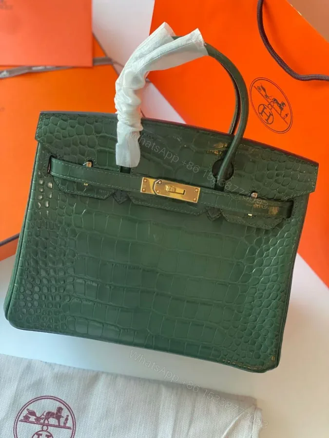 View 1 of Birkin 30 Vert Titien Dark Matte Alligator AAA+ – Dubai Fashion LUX