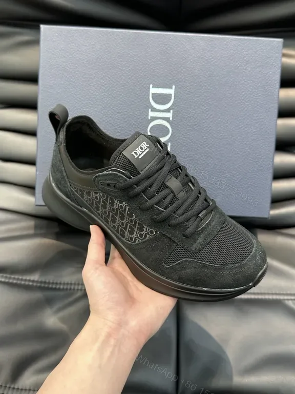View 1 of Black Suede & Mesh Sneaker: All-Day Comfort, Mono Texture, Designer-Inspired Style