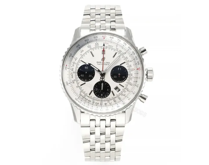 View 1 of Breitling Navitimer 1 B01 Chronograph – Silver Dial, Stainless Steel Bracelet, 43mm Case, Updated B01 Movement