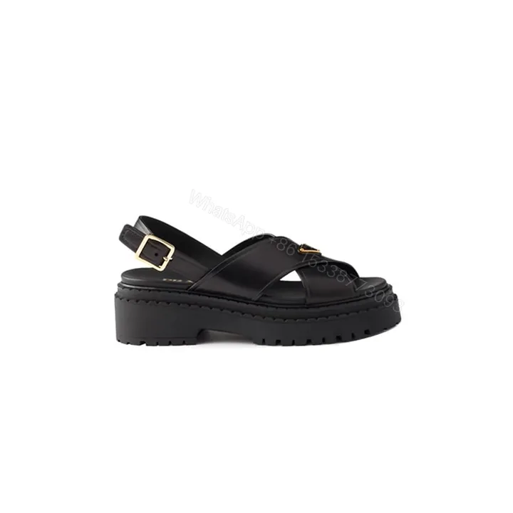 View 1 of PRADA Leather sandals 374742