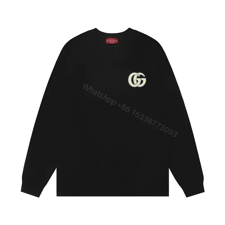 View 1 of Gucci 原單長袖T恤 男款黑色經典GG刺繡 簡約實搭款