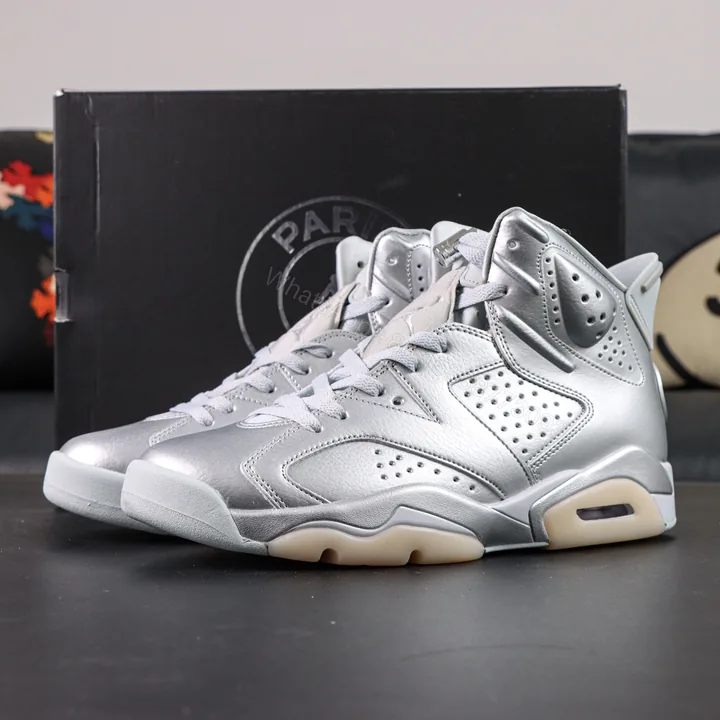 View 1 of Air Jordan 6 Retro PSG ‘Paris Saint-Germain / Metallic Silver’ (2026)