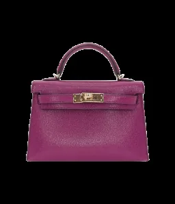View 1 of Hermès Kelly II Sellier Mini Anemone Chèvre Leather Gold Hardware