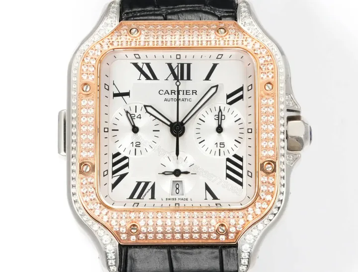 View 1 of Cartier Santos Chronograph Rose Gold 43mm CARTIER-SANTOS-RG43