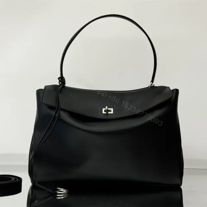 View 1 of 高仿Balenciaga*Rodeo系列4U1000小牛皮手袋黑銀大號免檢版