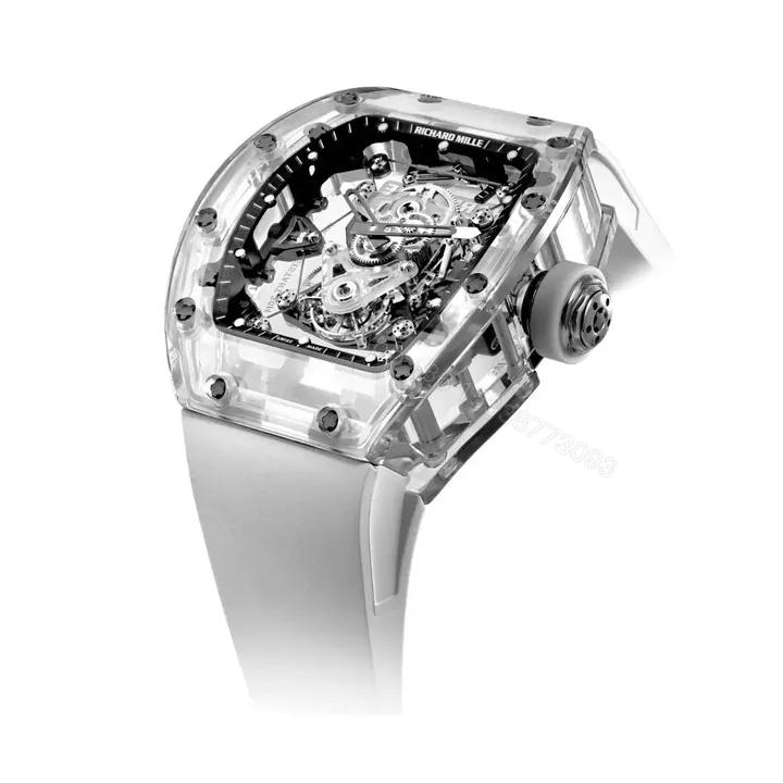 View 1 of Richard Mille Swiss Made Clone RM 56-02 Sapphire Skeleton Real Tourbillon