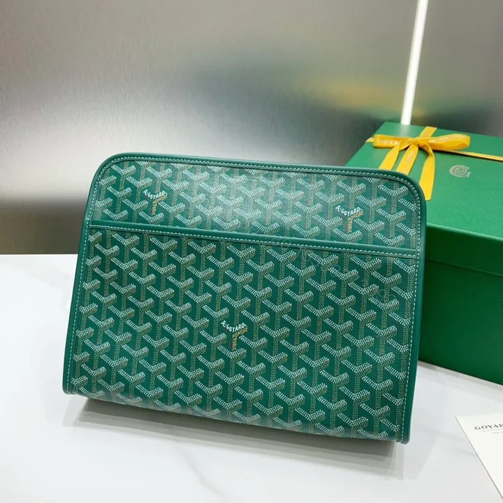 View 1 of 高仿Goyard*JOUVEM5多功能洗漱手拿包綠色大號免檢版