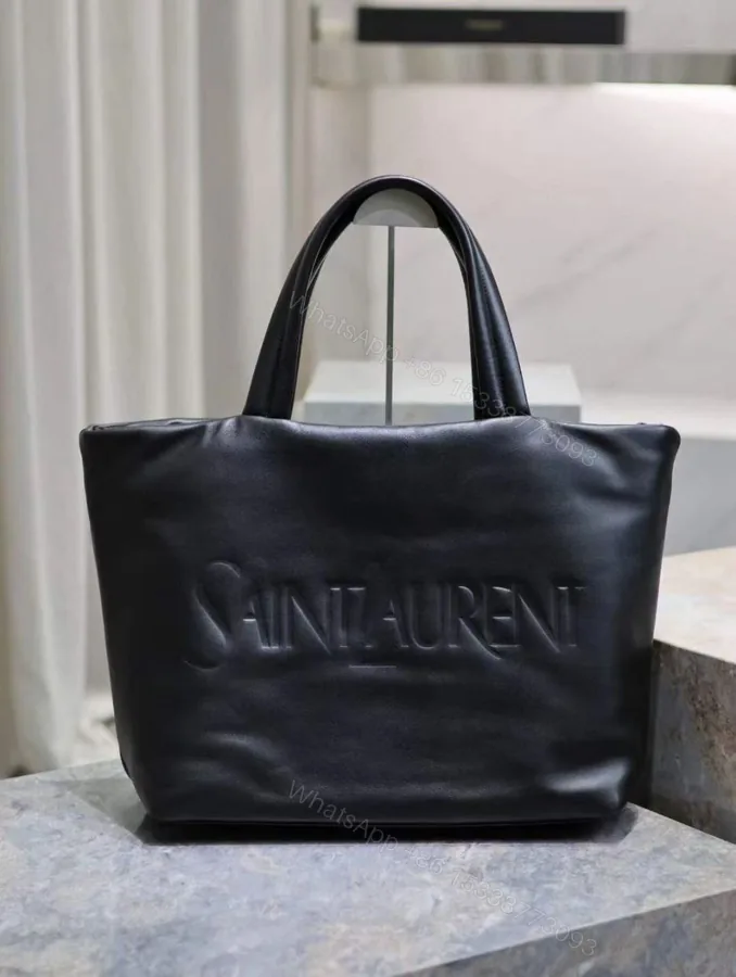 View 1 of Saint Laurent Shopper with embossed logo