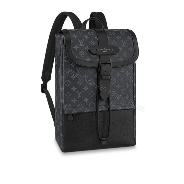 View 1 of Louis Vuitton Saumur Backpack Monogram Eclipse Canvas 42Cm M45913