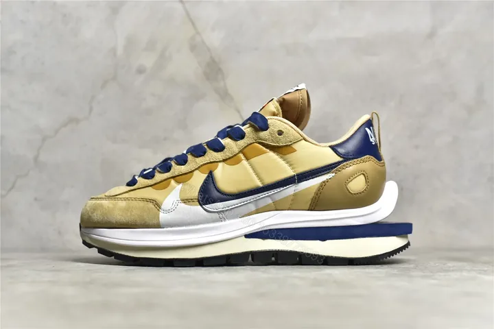 View 1 of Sacai × Nike VaporWaffle “Sesame and Blue Void” Replicas
