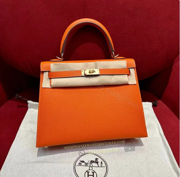 View 1 of Hermes Kelly 25 Epsom Orange