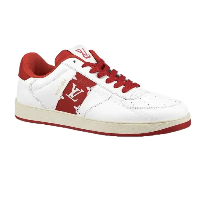 View 1 of LOUIS VUITTON RIVOLI LOW-TOP SNEAKERS IN WHITE AND RED – LSVT371