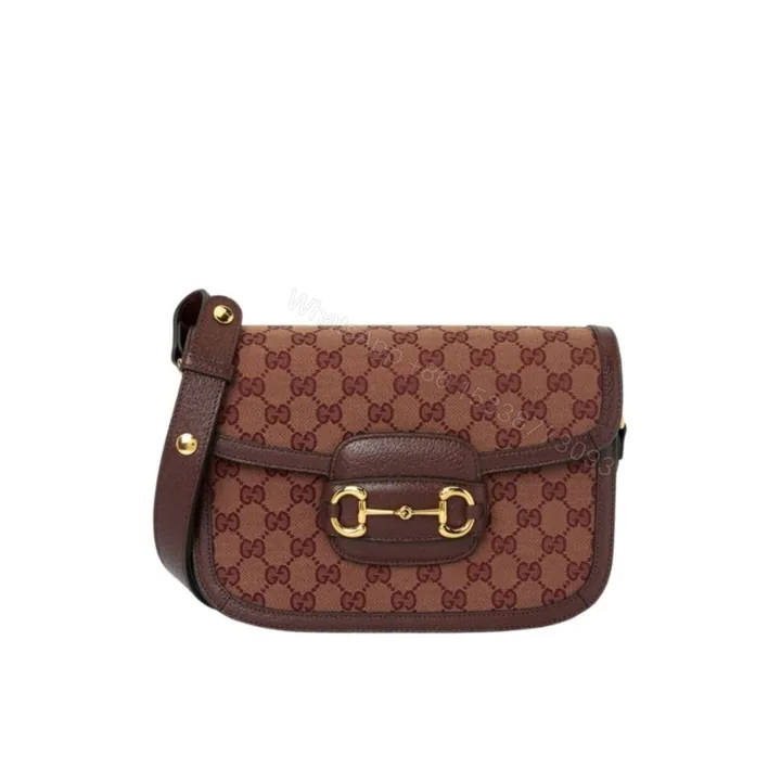 View 1 of Gucci Horsebit 1955 Original GG Burgundy 25Cm