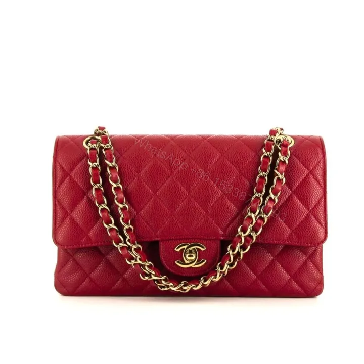 View 1 of Chanel Classic Small Flap Bag Dark Red Caviar 26Cm