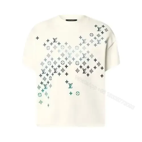 View 1 of Lv Embroidered Cotton T-Shirt