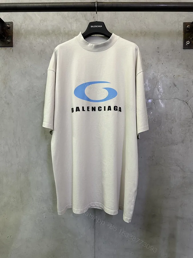 View 1 of Balenciaga 高仿 男款極簡字母短袖T恤 潮流百搭設計款