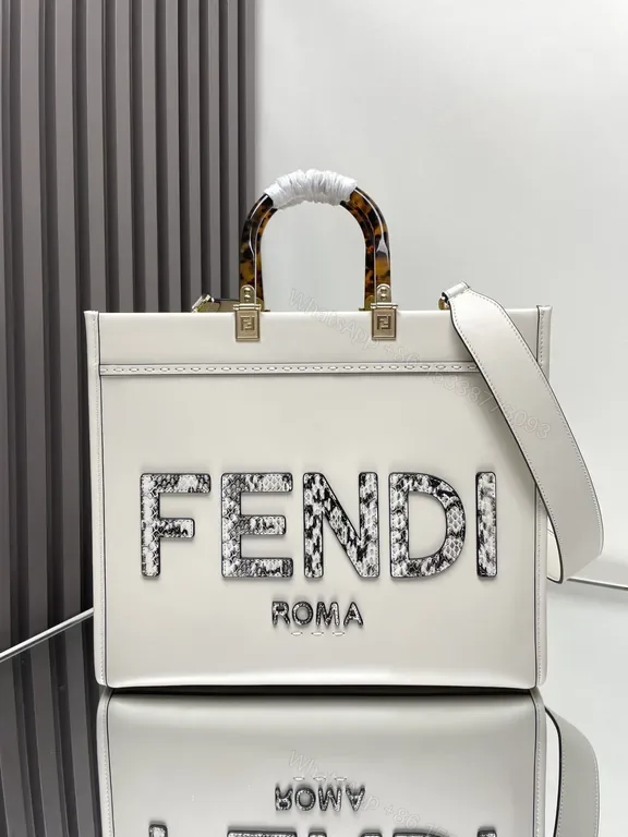 View 1 of Structured Tote in Leather with Bold Logo Branding