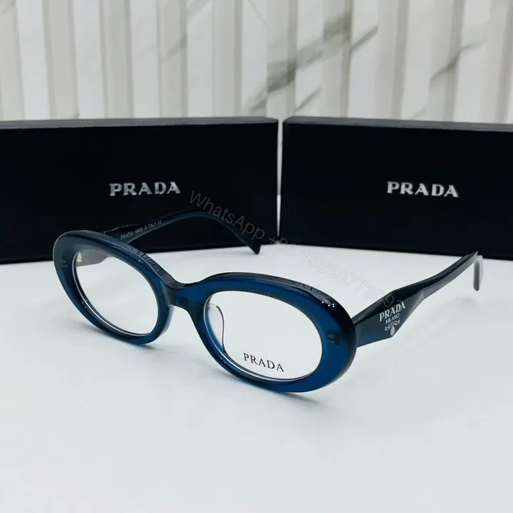 View 1 of Prada Oval Shape Eyeglass Women Black UV Protection