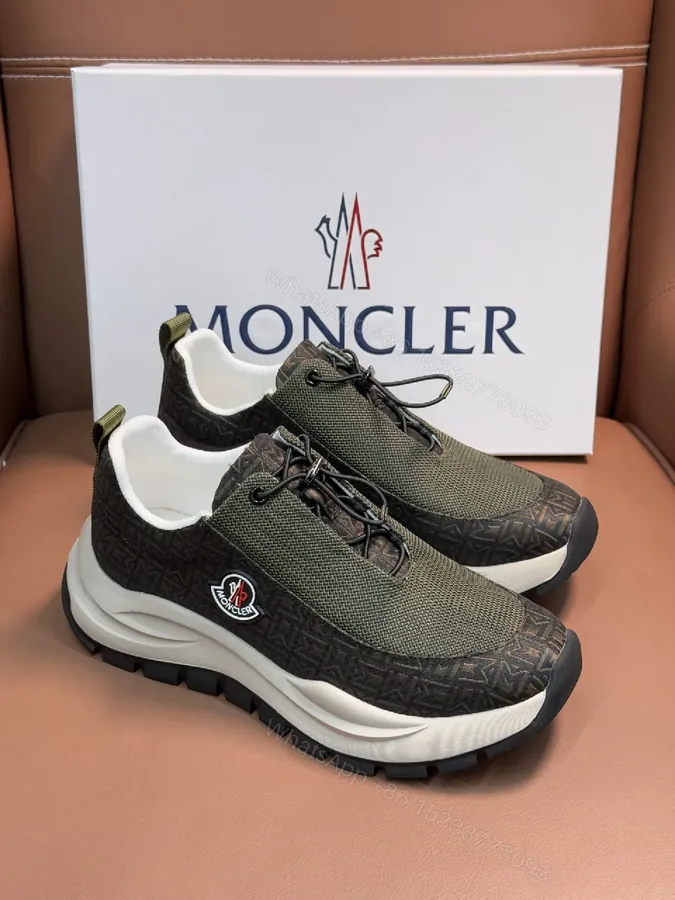 View 1 of Olive Knit Runner: Premium Textured Mesh Sneakers