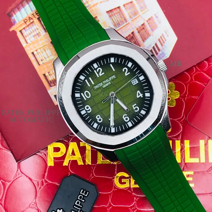 View 1 of Patek Philippe Aquanaut Green Dial Green Rubber Strap Watch