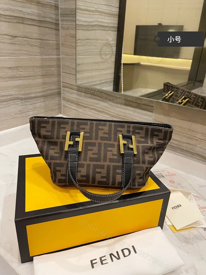 View 1 of FENDI Zucca Canvas Hand Bag