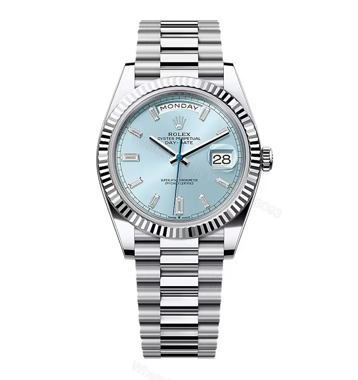 View 1 of Superclone Rolex Day-Date Ice Blue Diamond Dial 128236-0009 36 mm