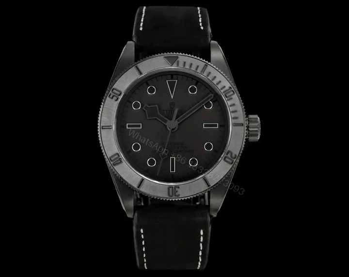 View 1 of Tudor Black Warrior Watch Matte Black Leather Strap Ultimate 41MM TUDOR-WARRIOR-41-MBK-BLK-LEATHER