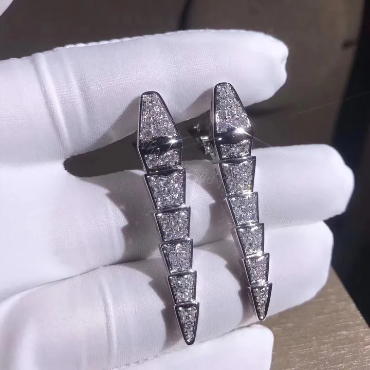 View 1 of Bvlgari Serpenti Earrings, Full Diamonds