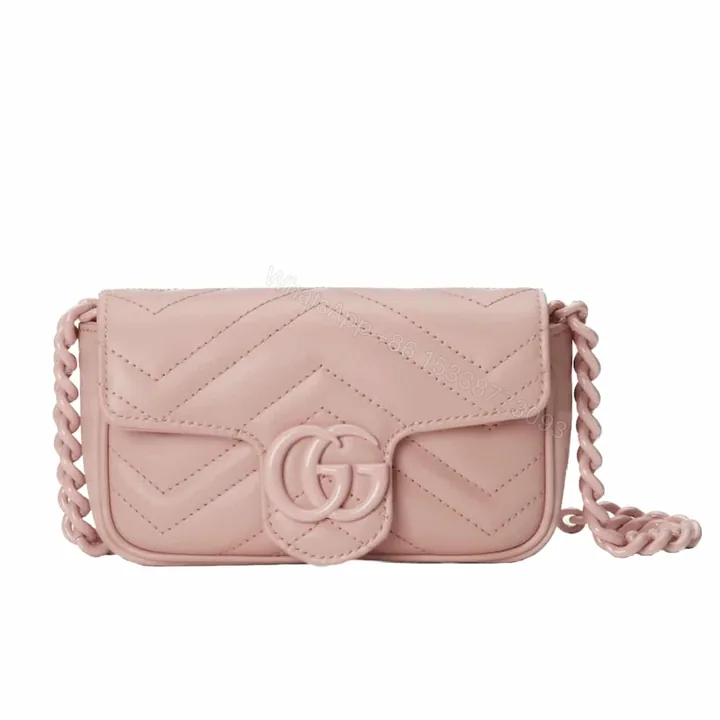 View 1 of GUCCI GG MARMONT BELT BAG PINK 16CM 699757 UM8KV 5909