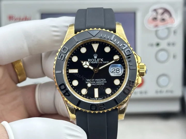 View 1 of ROLEX A貨 男款 Yacht-Master 黑金配色 膠帶運動腕錶