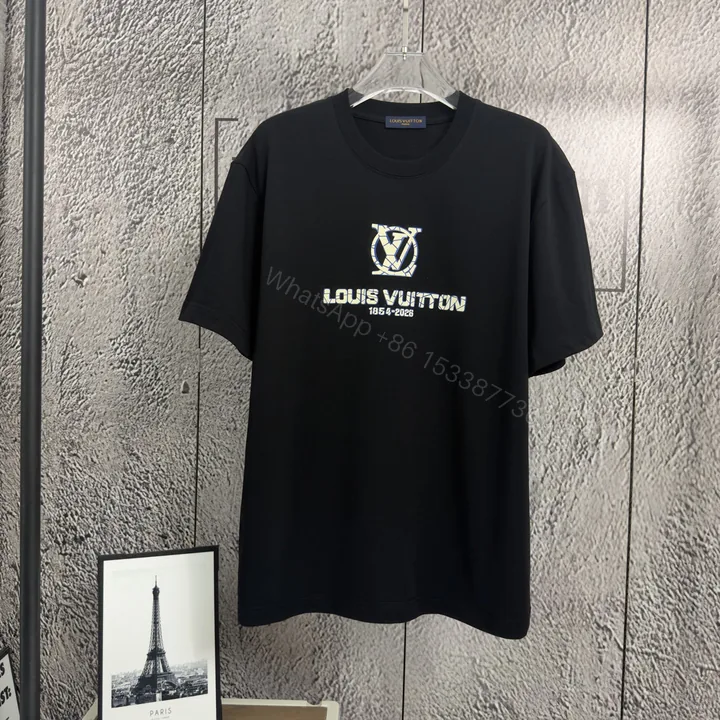 View 1 of LV 復刻 男款 經典圓標印花短袖T恤 潮流百搭款