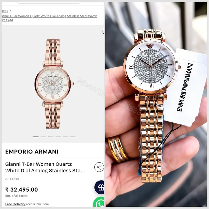 View 1 of Emporio Armani White Diomand Dial