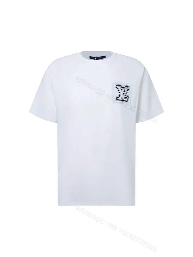 View 1 of LV 高仿短袖T恤 白色立體小標 百搭厚棉舒適款