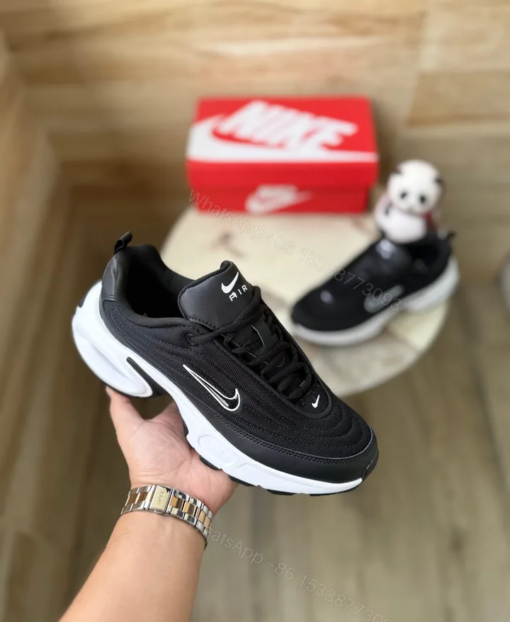 View 1 of BUY FIRST COPY NIKE AIRMAX PORTAL TRAINER BLACK WHITE SHOES FOR MEN
