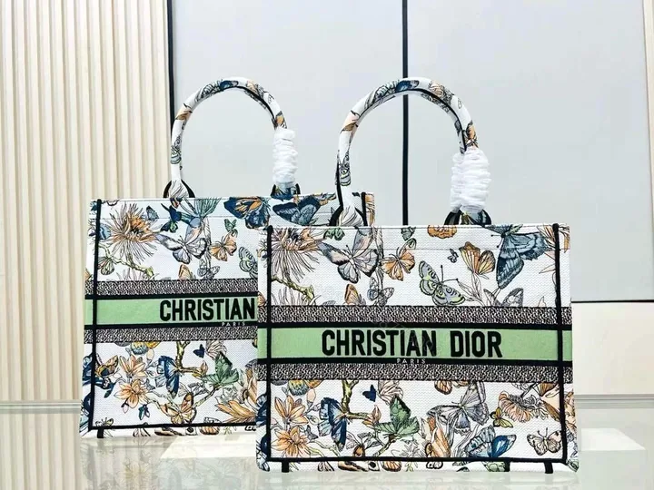 View 1 of Design MEDIUM BOOK TOTE White Multicolor Toile de Jouy Mexico Embroidery (36 x 27.5 x 16.5 cm) – Dubai Fashion LUX