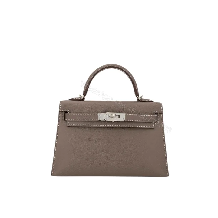 View 1 of Hermes Kelly Mini Epsom Handbag Etoupe 22Cm